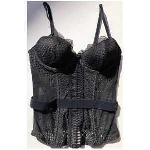 Victoria's Secret Black Lace Corset Lingerie